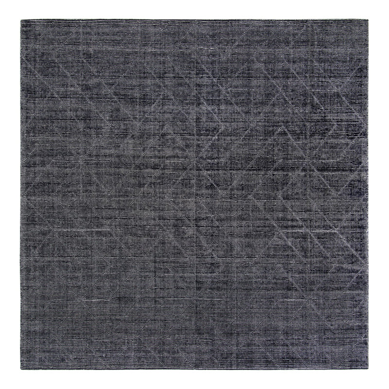 Cyndle Hand-Tufted Wool Geometric Area Rug, Square 10'
