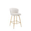 Tabouret de bar rembourré avec repose-pieds Elijah-107437724