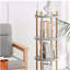 Storage Shelf, 360° Rotating Bookshelf, 4 Tier Bookcase w/ Large-Capacity Storage Space, Multifunctional Storage Rack