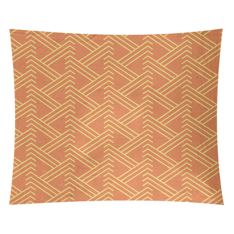 Tapisserie, H 27,5 po x l 37,5 po, Orange/jaune
