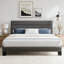 Base de lit plateforme simple avec tête de lit tapissier et lattes de bois, noir-1973681606-1977217141