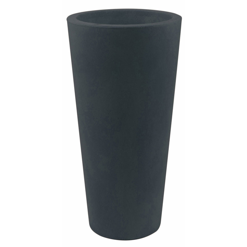 Cone Resin Pot Planter, 47.25" H x 23.5" W x 23.5" D, Anthracite