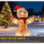 Décoration de jardin extérieure gonflable, bonhomme de pain d'épice gonflable de Noël avec une canne de bonbon avec affichage à DEL