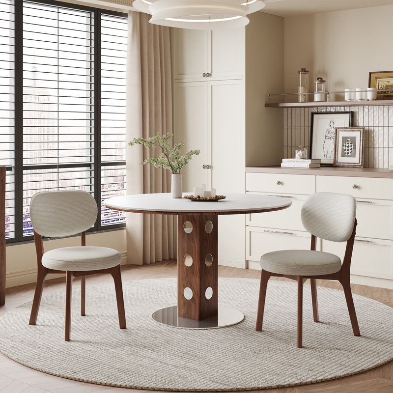 Upholstered Solid Wood Side Dining Chair