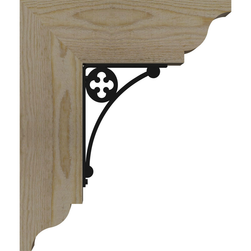 Crochet de fer traditionnel 4 po Crawley, H 16 po x P 13 1/2 po, Sapin Douglas (l 4 po x P 4 po)