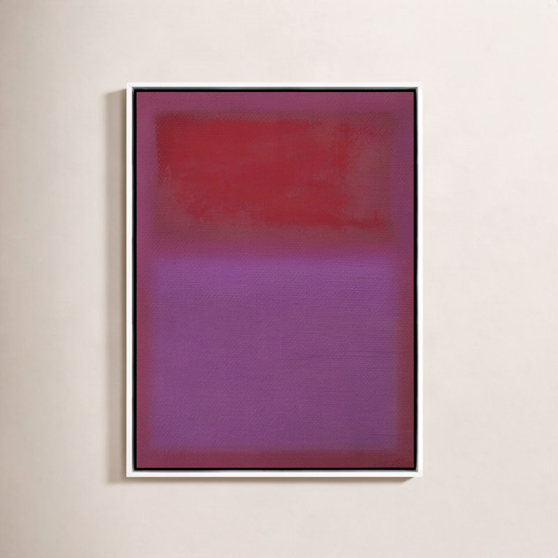 Composition Deep Framed Painting Canvas, 24" H x 18" W x 2" D, Violet, White/Neutral