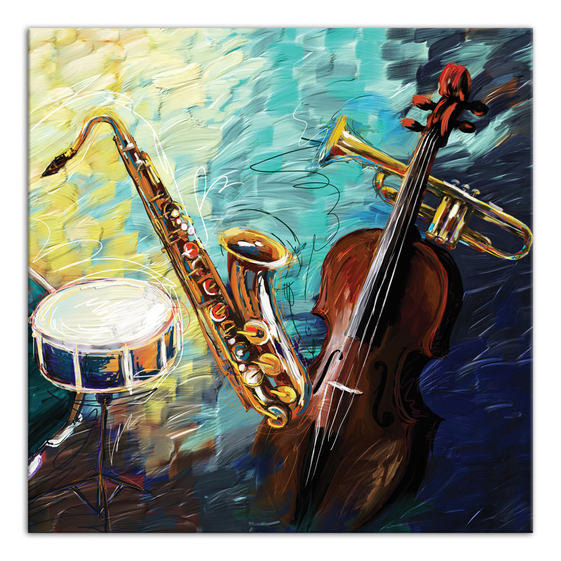 « painting jazz band », impression sur toile