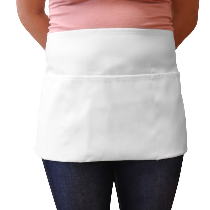 Waist Aprons - 12 Pack, White