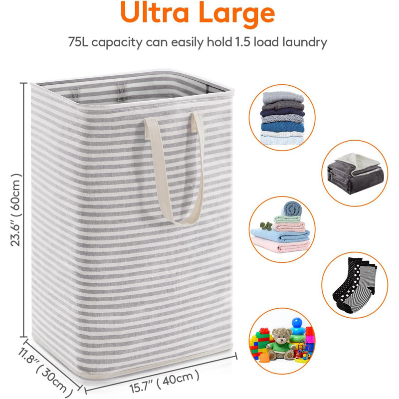 Fabric Laundry Hamper with Handles