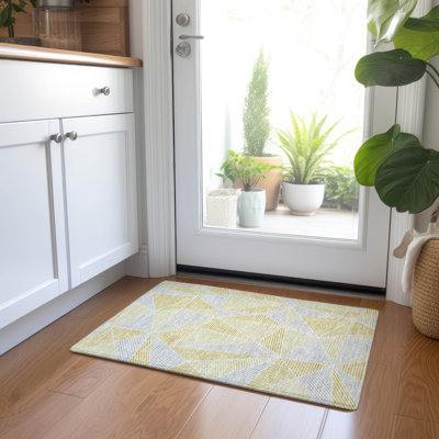Tapis d'intérieur / extérieur en polyester tissé à la machine Itzayana