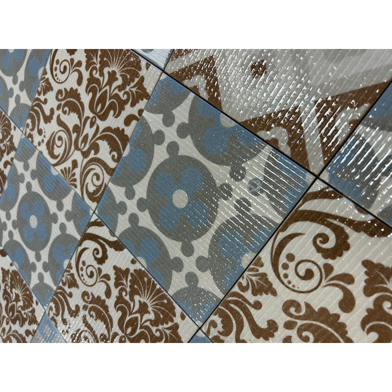 Boho Ribbed 6" x 6" Ceramic Patterned Subway Tile