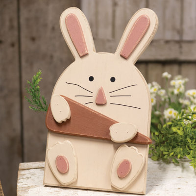 Layered Bunny w/Carrot Easel