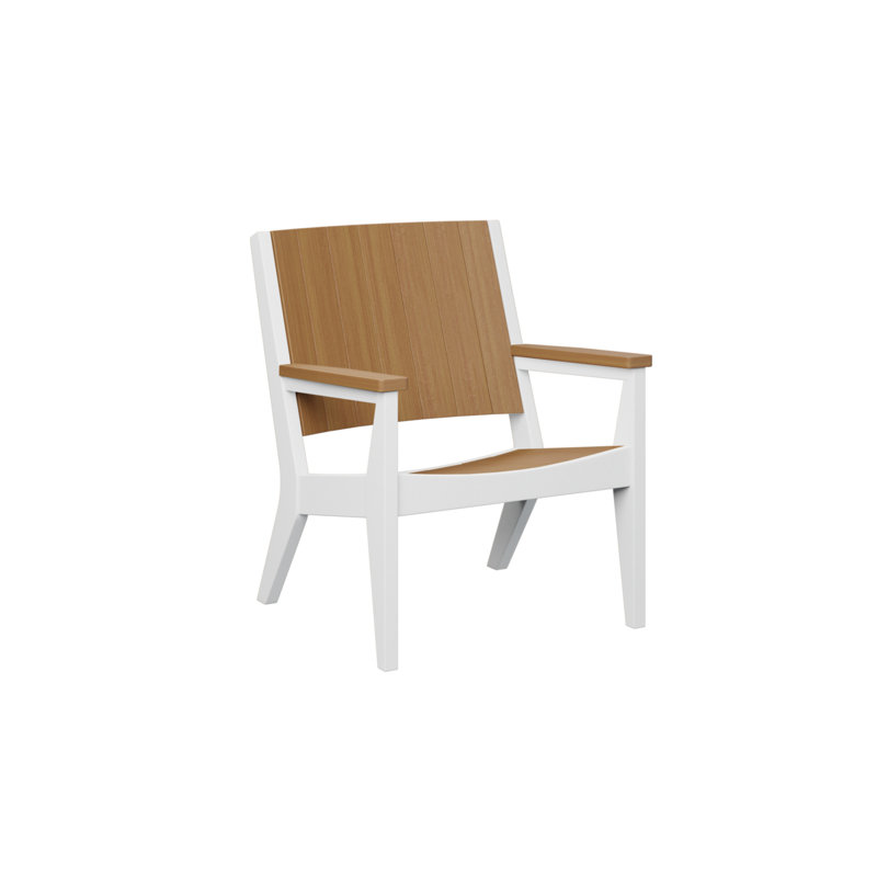 Berlin Gardens Mayhew Regular Top With White Base Chat Chair, Natural Teak