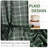 Rustic Grid Pattern Linen Light Filtering Plaid Curtains for Living Room Dining Room, Farmhouse Rod Pocket Back Tab Semi Sheer Window Curtains, 1 Pair-328923829-329966681