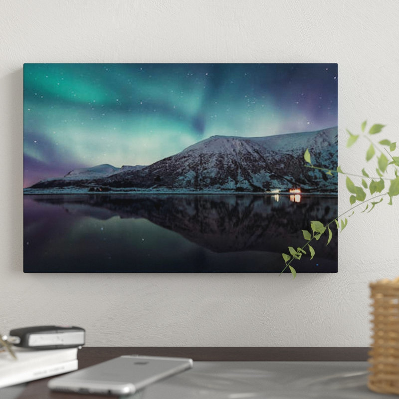 «Lofoten, Norvège X», impression sur toile, H 16 po x l 24 po x P 1 po, Papier d'art encadré noir