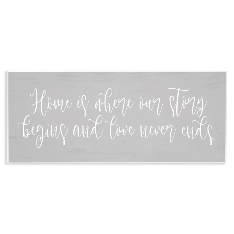 Plaque murale Love Love End End Sentiment, design par Lux + Me Designs