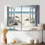 Fenêtre sur la plage III - Gris, art traditionnel sur toile-1606599190-1606599189-1606599188