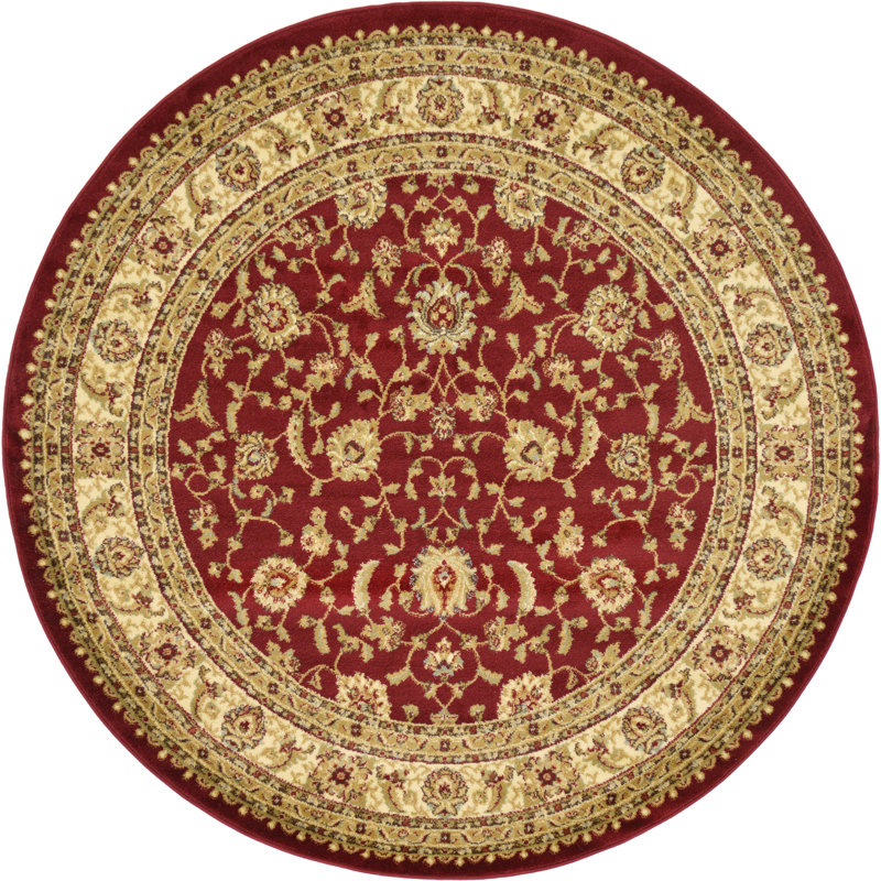 Tapis oriental Niles, Rouge, Rond 6 pi 1 po