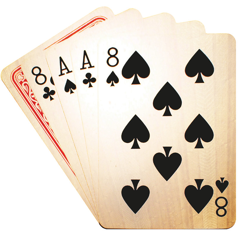 Tête morte en carton Hickoks noir Aces Eights