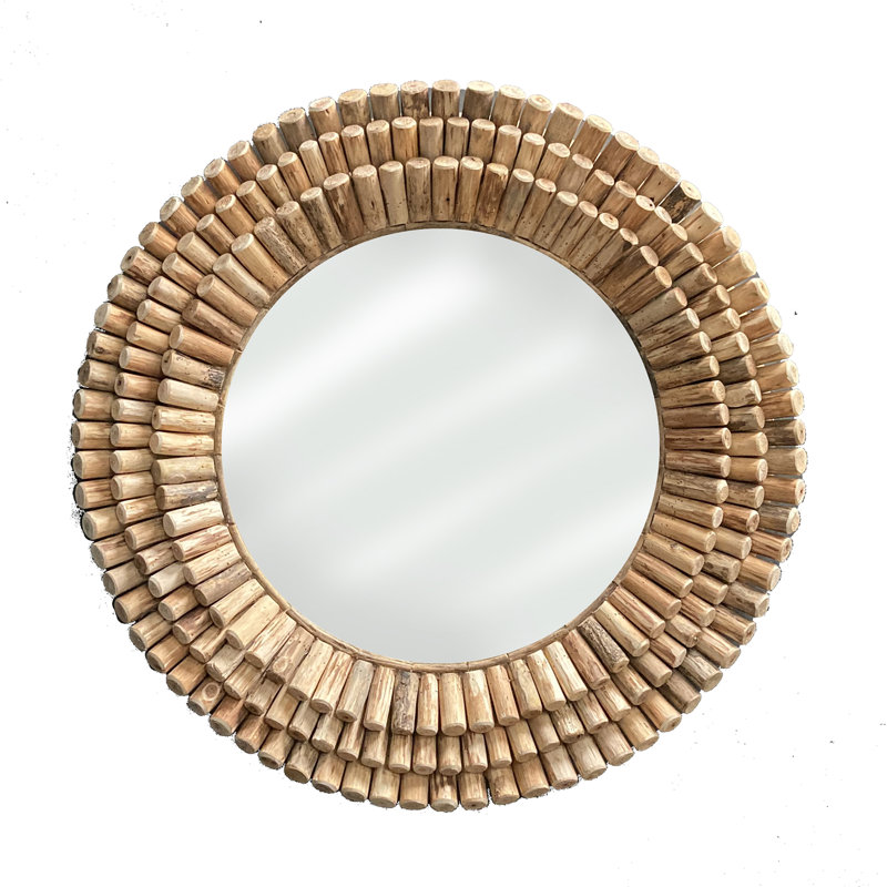 Sylvie Layered Large Round Mirror