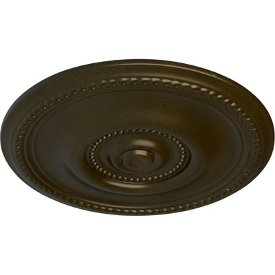 Médaillon de plafond Endurathane Raynor, DE 20 5/8 po x P 1 3/8 po (convient aux auvents jusqu'à 6 po), fini or vert peint à la main