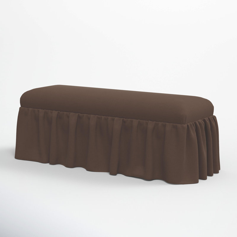 Banc de salle à manger Maggie Ruffle, Lin classique chocolat