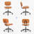 Duthill Armless Home Office Chair, Faux Leather Swivel Task Chair with Back-1956040512