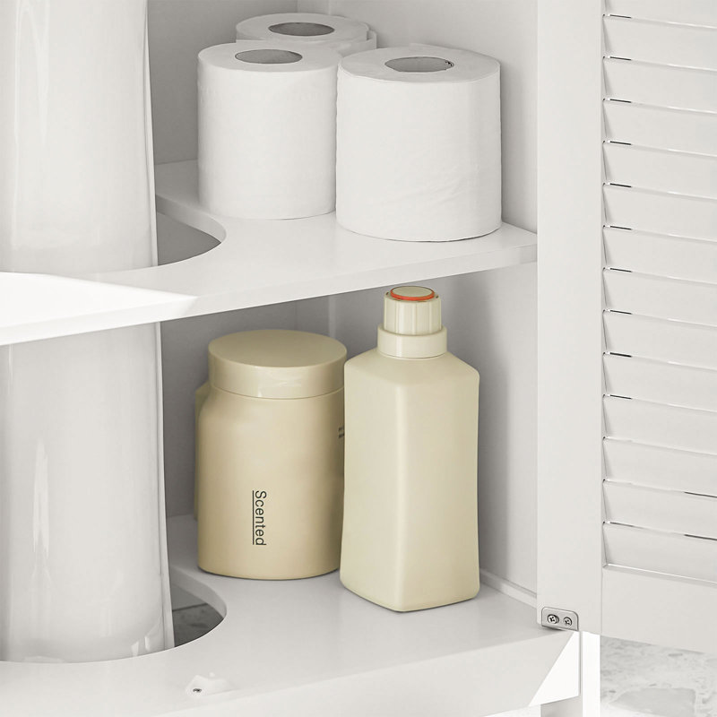 Lyonsdale 57cm Free-standing Single Bathroom Vanity Base, White