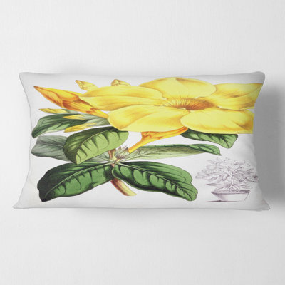 Housse de coussin rectangulaire et insert Tropical Flowers with Leaves II