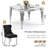 Modern Metal And Glass Dining Table Set With 4 Luxury Velvet Dining Chairs-1188830407-1194251306-1188830406