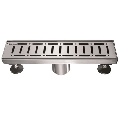 Loire River Series 12 Inch Long Stainless Steel Linear Floor Shower Drain