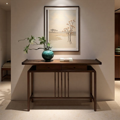 Nouvelle table d'entrée en bois massif de style chinois