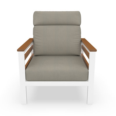 Townsend Metal Outdoor Lounge Club Chair With Sunbrella Cushion