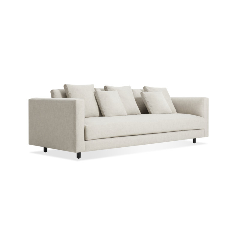 Hands Down Sofa, Tofte Navy Polyester Blend, 35" H x 94" W x 38" D, Camel Velvet/Sanford Navy Polyester Blend