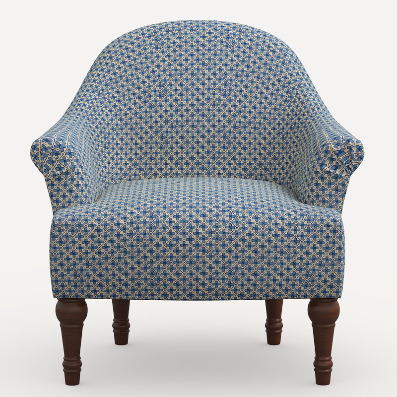 Preeti Accent Chair, Jr Aalap Blue Geometric