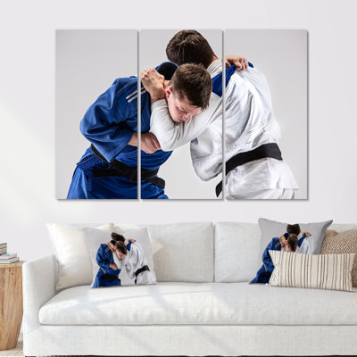 Fighting Judokas Martial Arts - Martial Arts Canvas Art Set