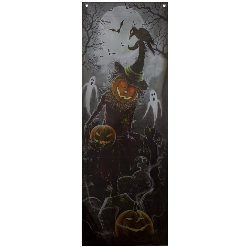 Décoration de porte d'Halloween 70,75 po