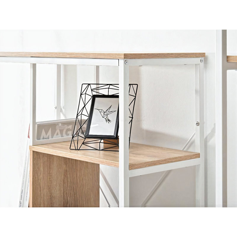 Faithful 132cm H x 74cm W Steel Etagere Bookcase