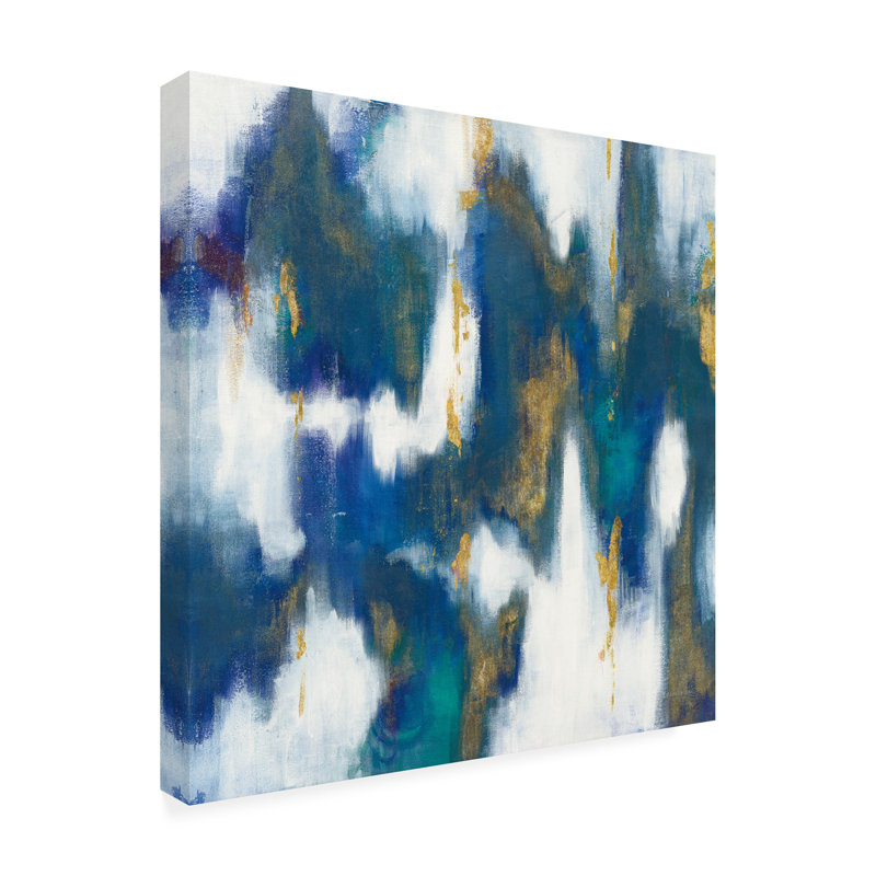 Œuvre sur toile bleue, Danhui Nai, H 18 po x l 18 po