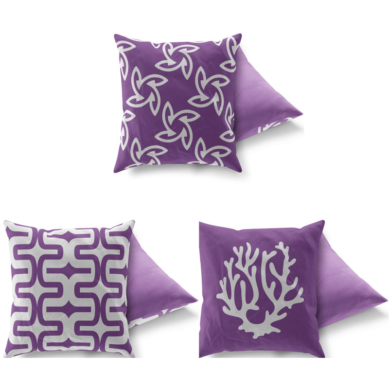Geometric Cotton Blend Throw Pillow