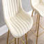 Ensemble de 2 tabourets de bar de 76 cm (30 pouces), avec repose-pieds chromés, revêtement en velours, pieds de tabouret de bar hauts et simples.