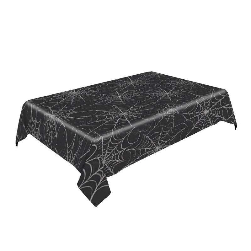 Spider Web Pattern Tablecloth, 60 x 86, Rectangle for Indoor and Outdoor