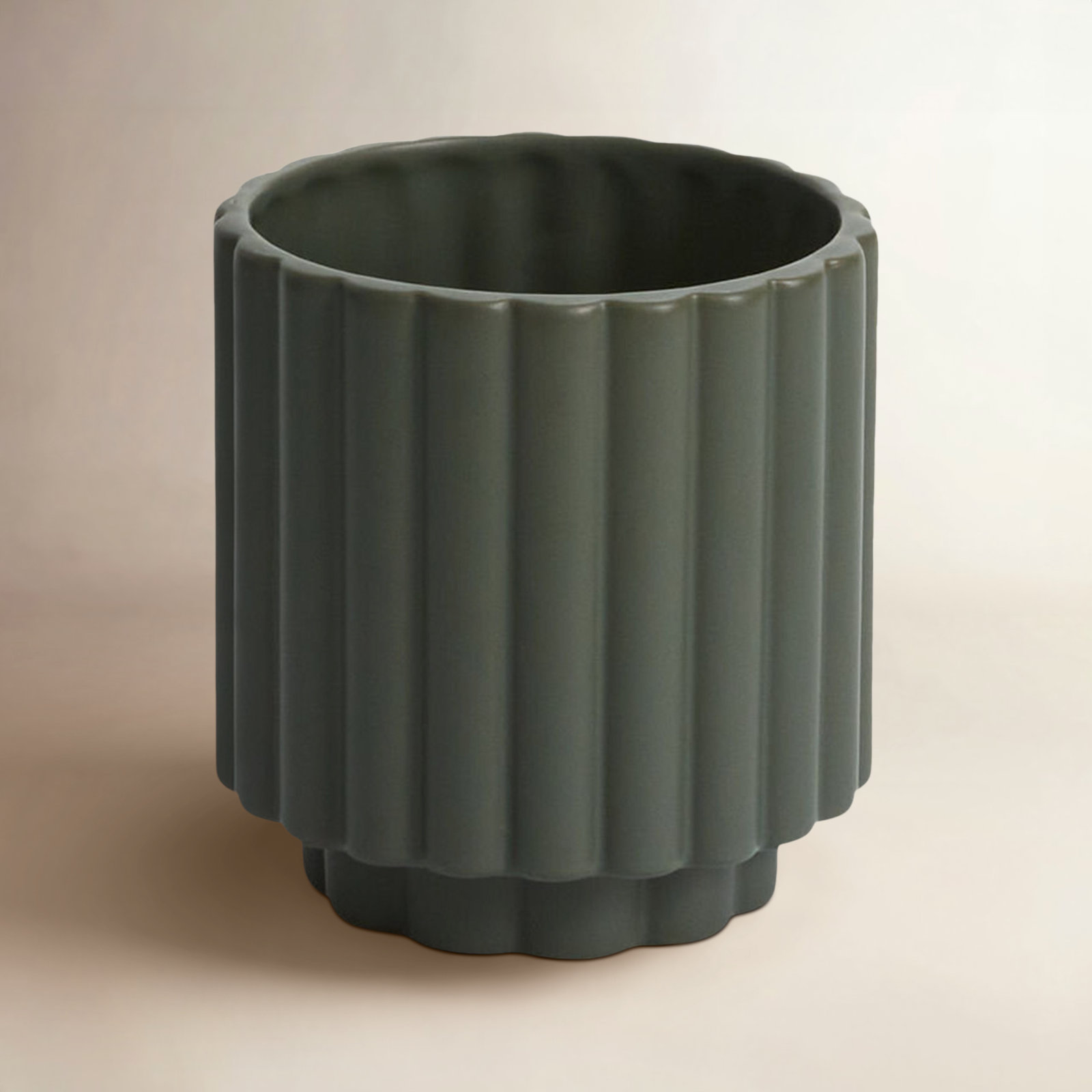 Ceramic Pot Planter, 4.5" H x 4.5" W x 4.5" D, Black