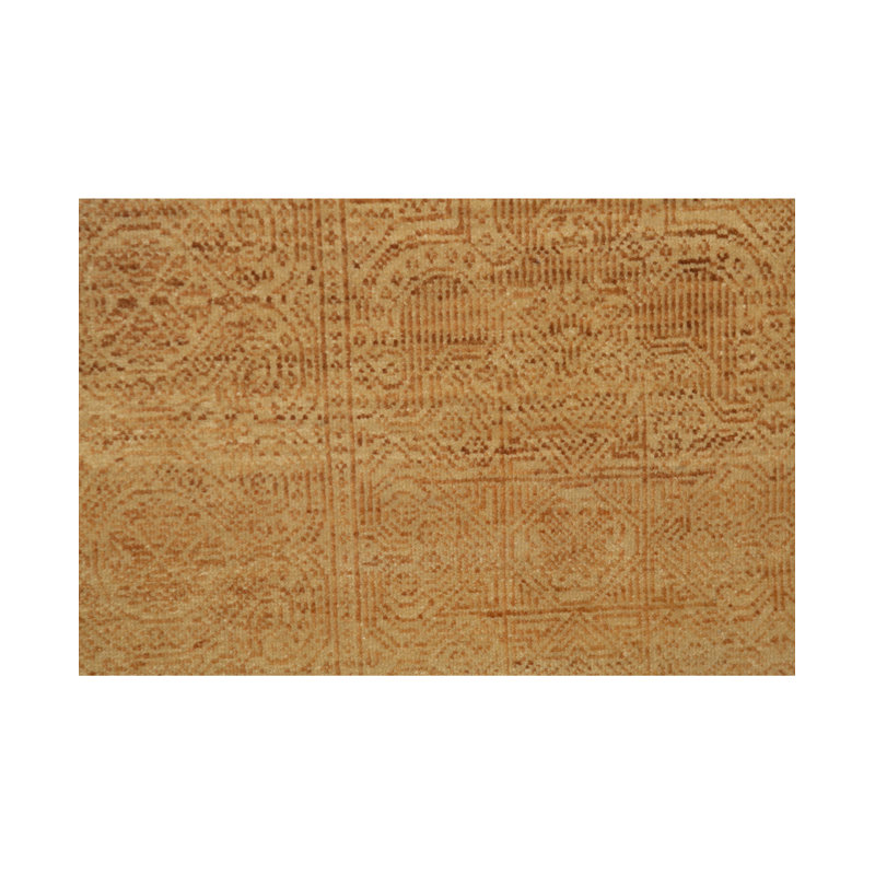 Tapis bleu et ivoire de haute qualité noué à la main