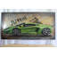 Peinture sur métal 3D inspirée de Lamborghini, Supercar vert 79 po x 2 po x H 40 po