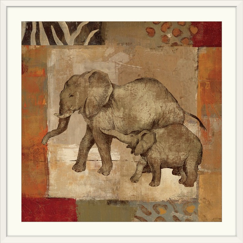 «Animals on Safari III» par Silvia Vassileva, reproduction d'art, H 8 po x l 8 po x P 1,5 po, Toile