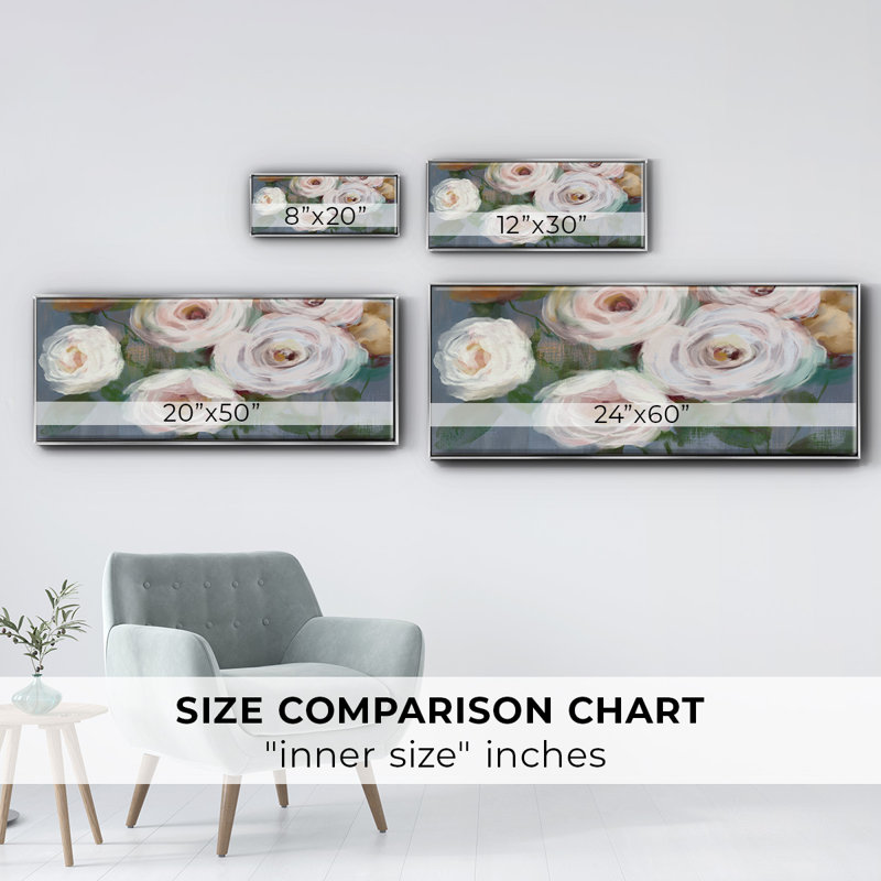 Magical Bouquet- Framed Canvas, 20" H x 50" W