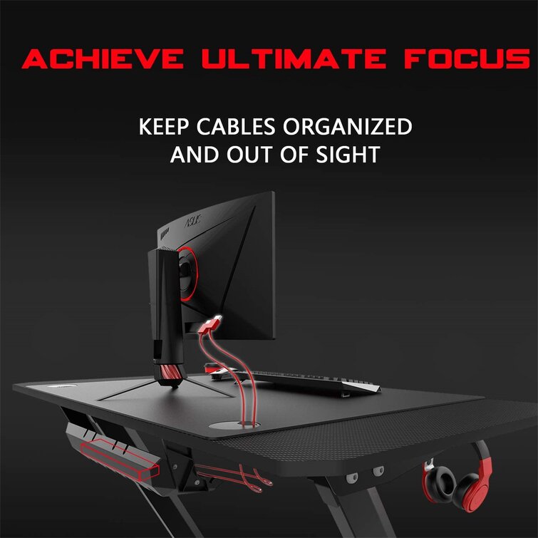 Gaming Desk Inbox Zero Size: 29.5 H x 31.4 W x 23.62 D