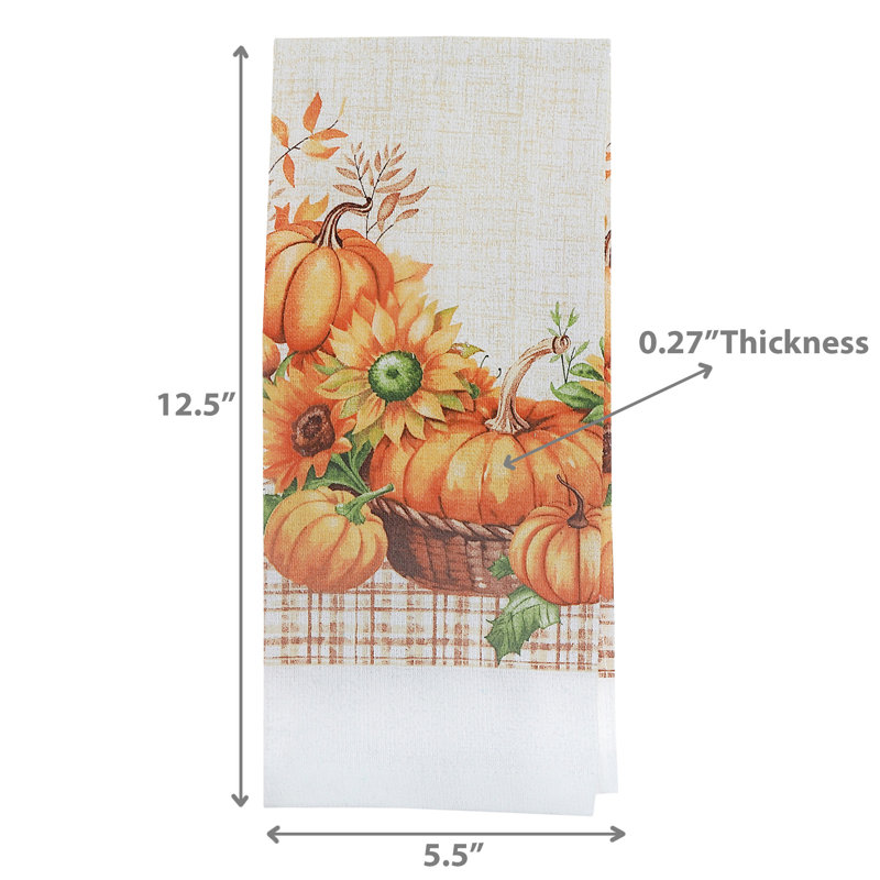 Ensemble de 6 serviettes à main (citrouille)