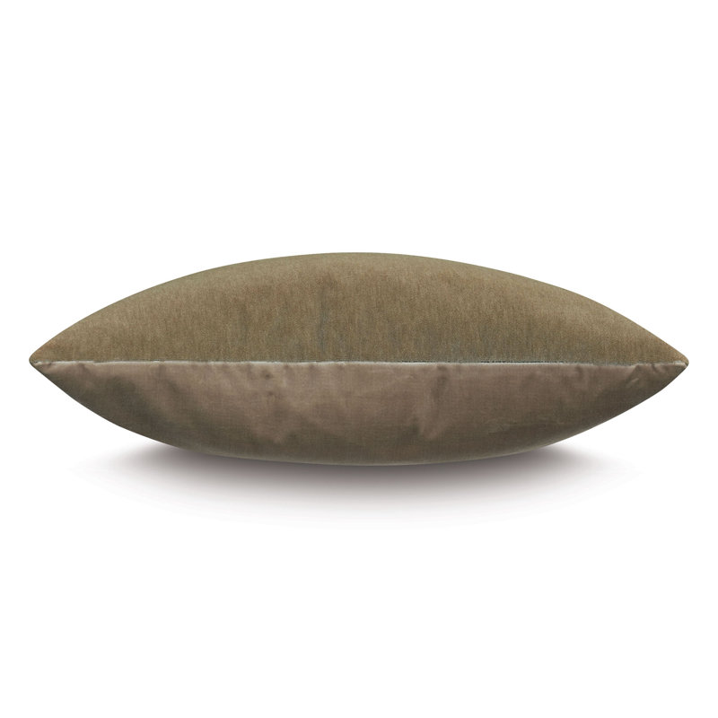 Coussin décoratif en kaki Brahms, Carré 24 po, Kaki